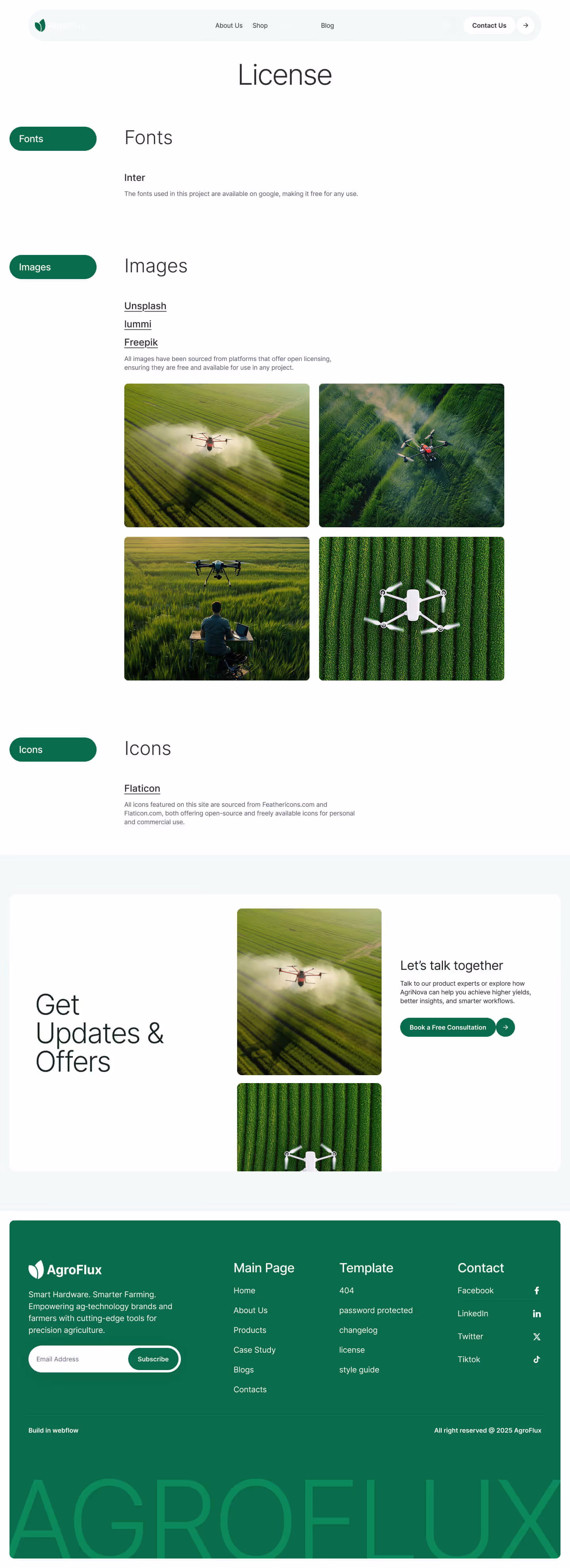 License Preview Page