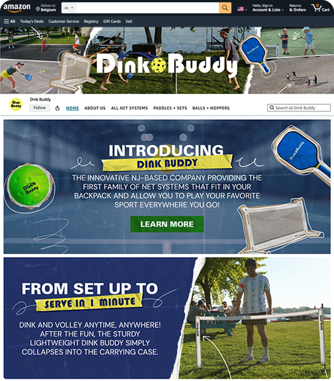 Amazon Brand Store Creation and Redesign example