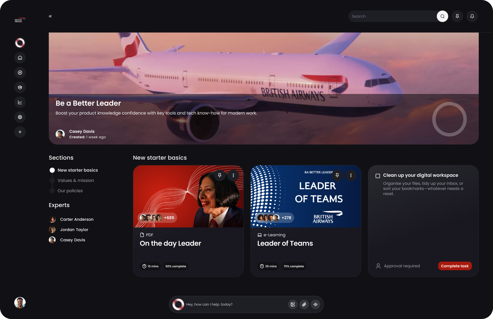 Thrive LMS - British Airways employee training pathway