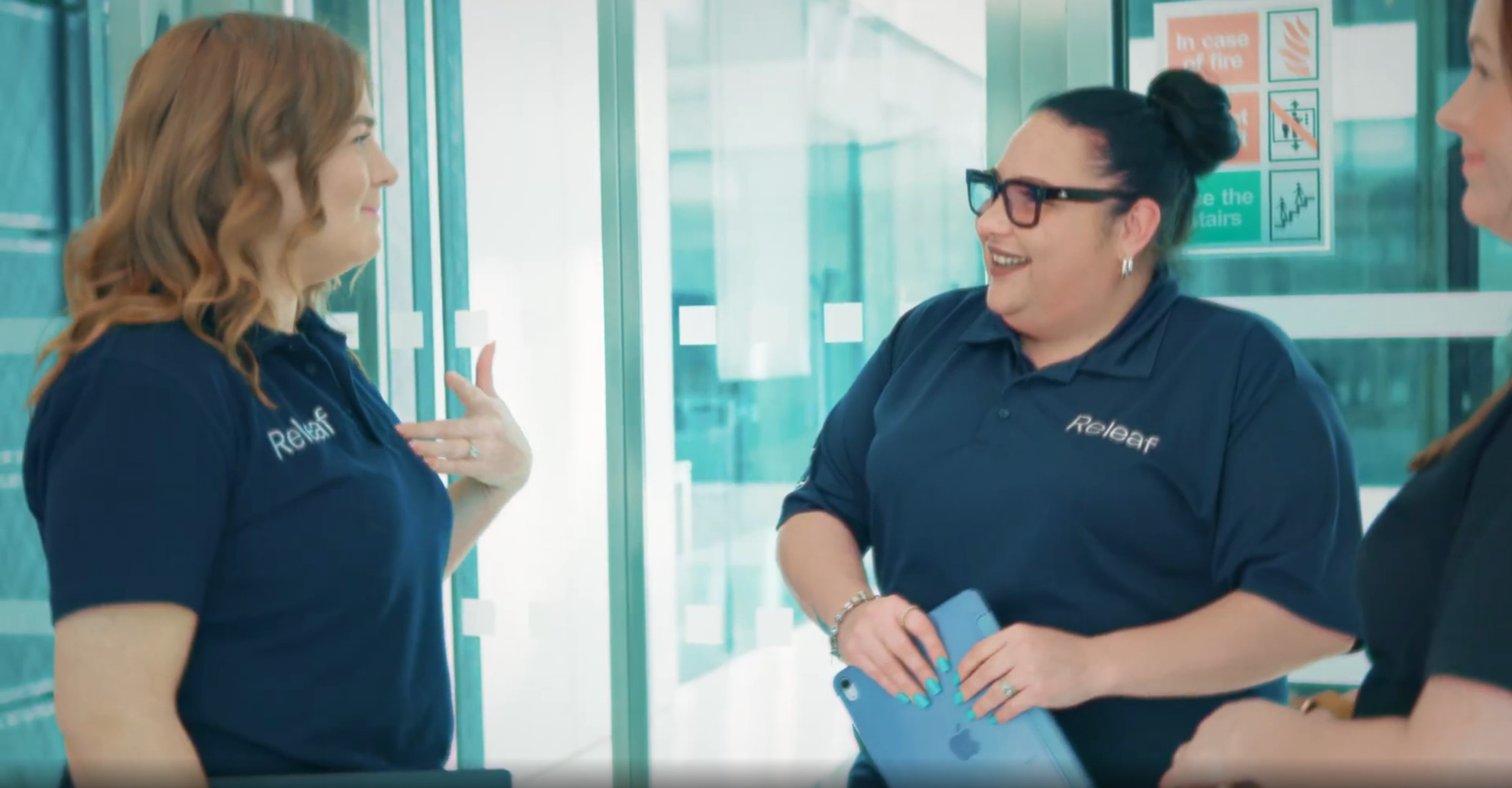 Releaf employees talking