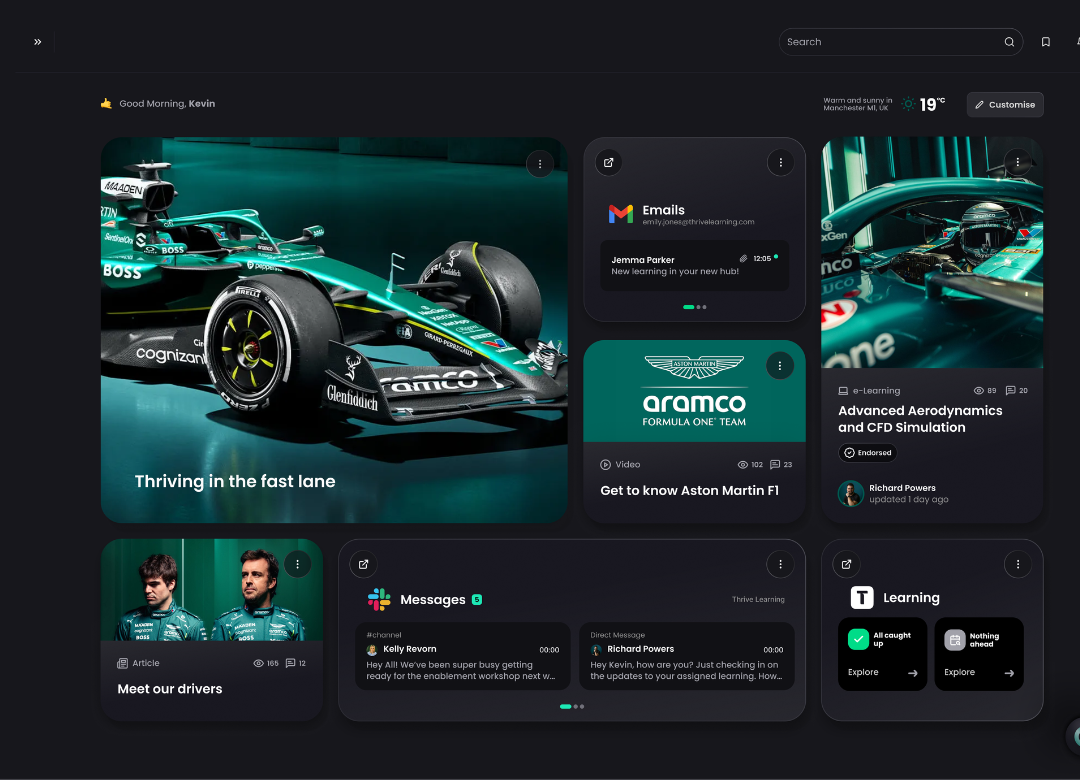 AI powered search in Thrive platform