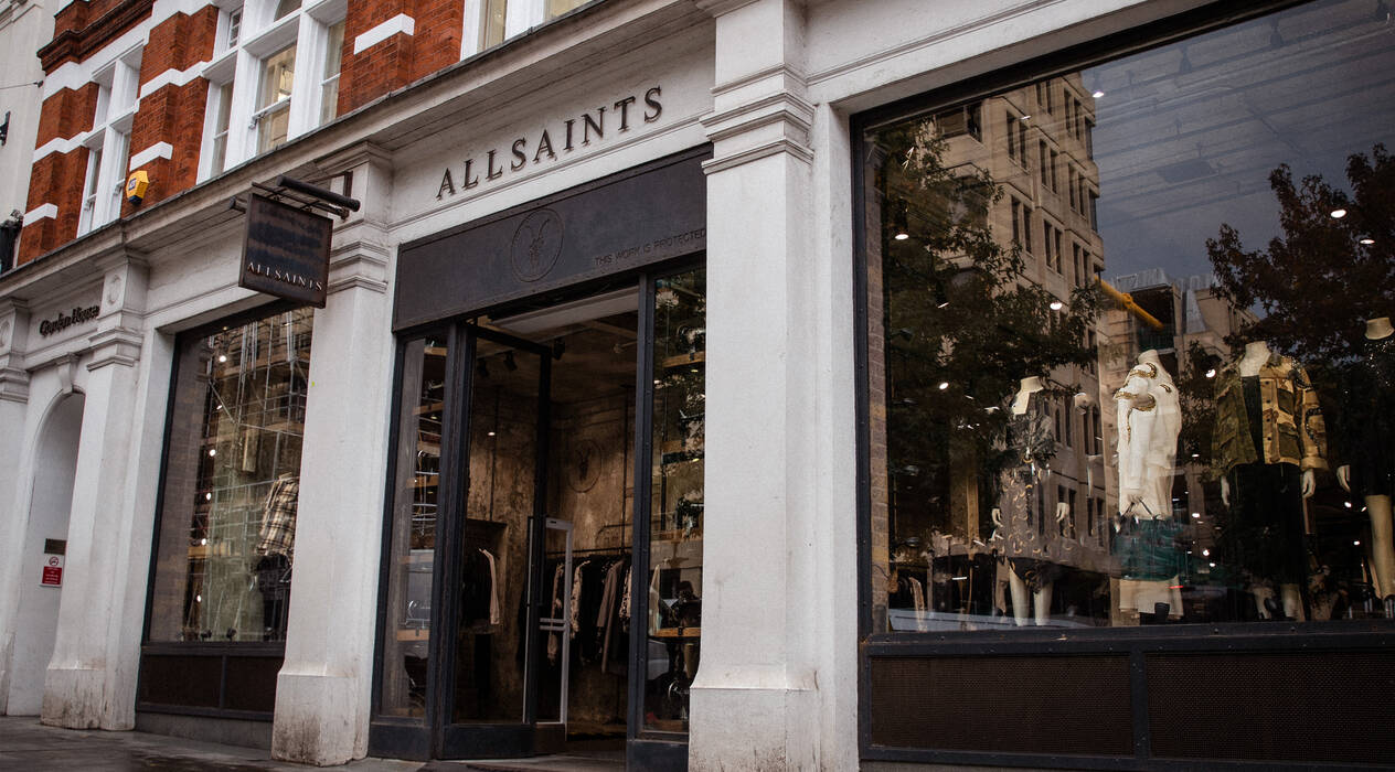 AllSaints storefront - Thrive comms customer