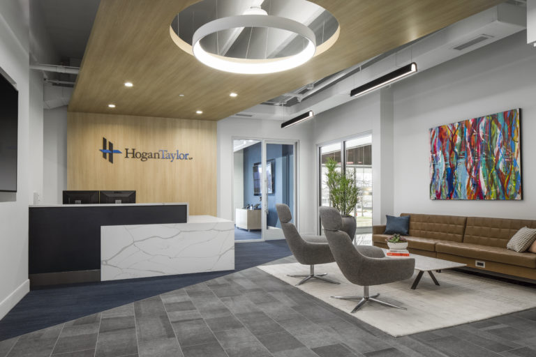 Thrive customer Hogan Taylor's head office lobby