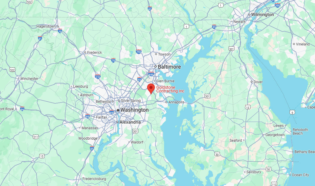 Goldstone Contracting INC. Service Area Map
