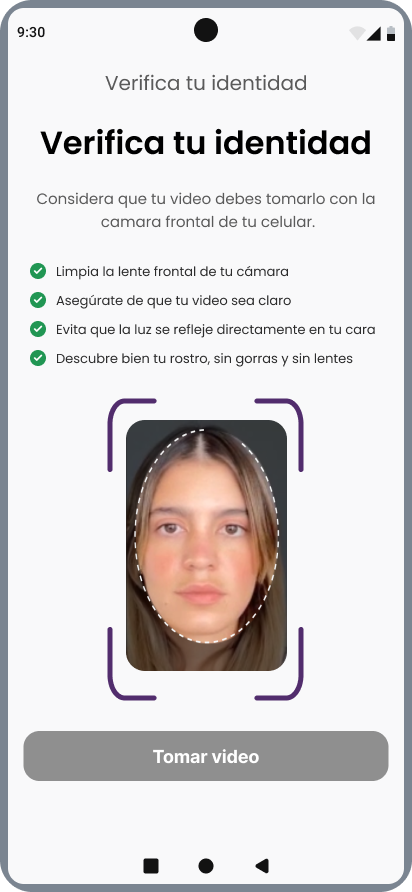 Identity verification with guidance