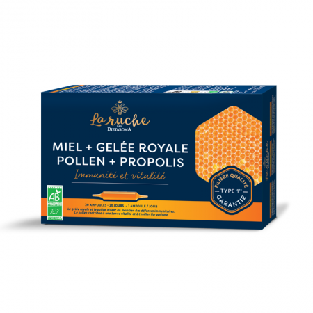 MIEL + GELÉE ROYALE + POLLEN + PROPOLIS