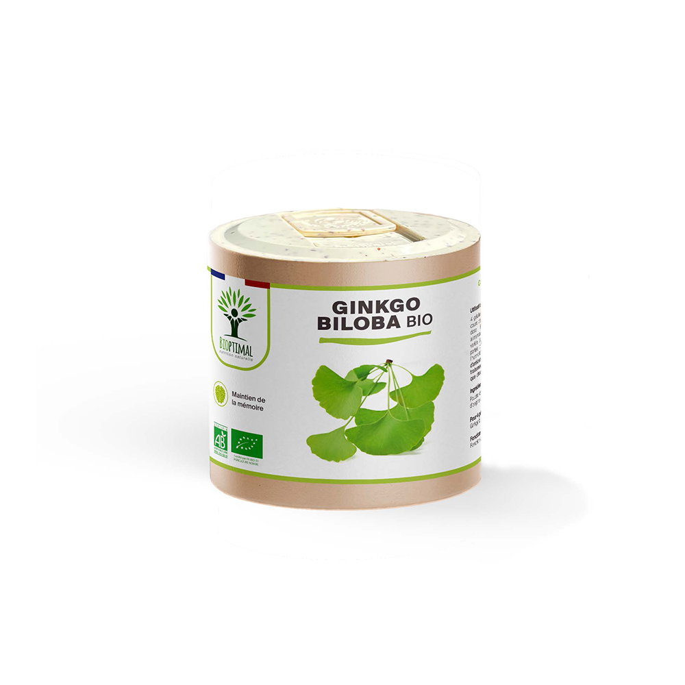 Ginkgo Biloba bio gélules - Bioptimal