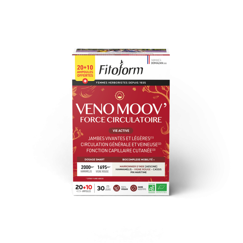 VENO MOOV FORCE CIRCULATOIRE BIO*-30 ampoules dont 10 offertes