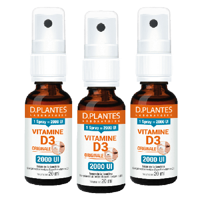 Pack 3 vitamine d3 originale 2000 ui spray Dplantes