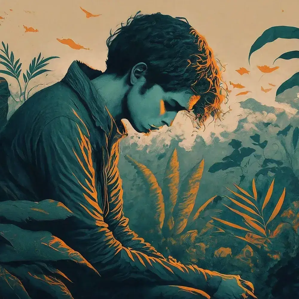 An image showing a person feeling anhedonia.