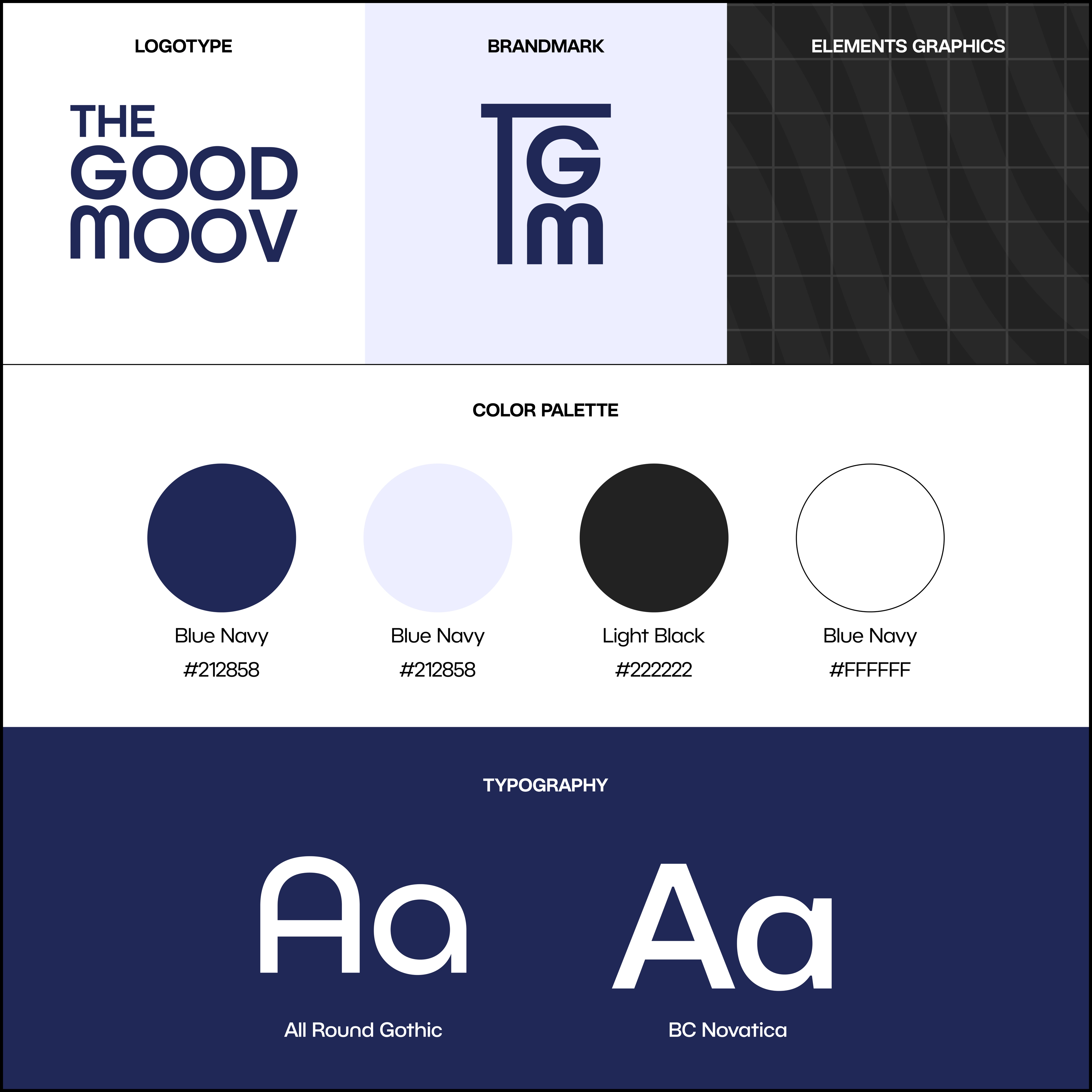 Charte graphique et identité visuelle de The Good Moov, réalisée par ILUN