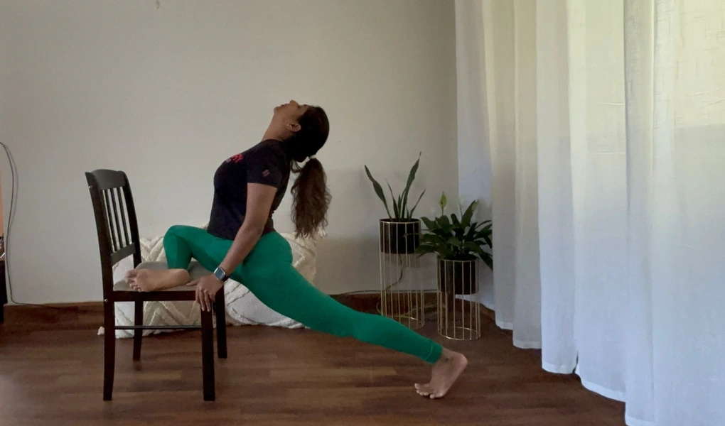 Chair Pigeon Pose