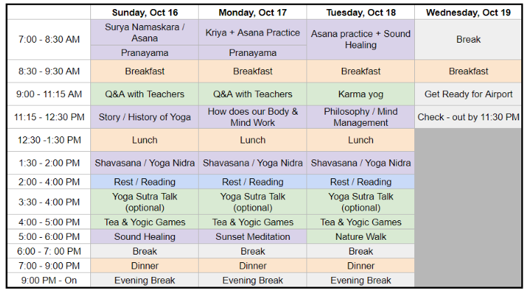 3 Day Immersion Retreat