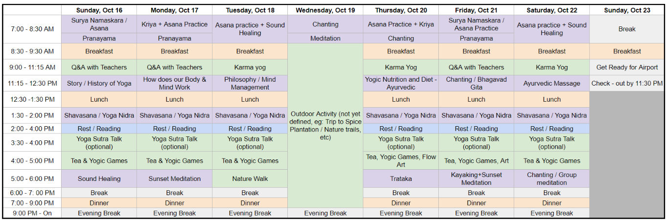 7 Day Immersion Retreat