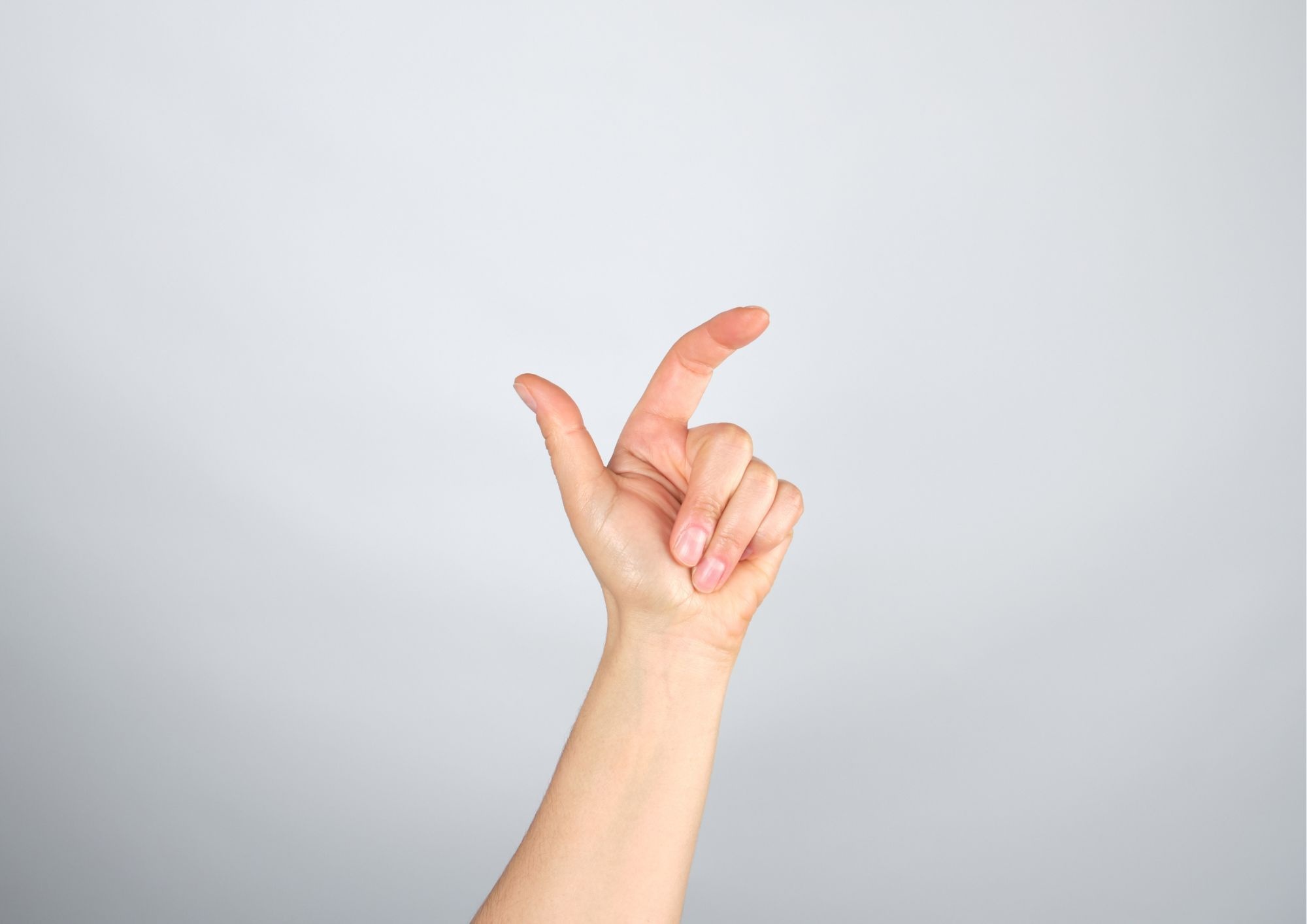 Person doing the tendon gliding trigger finger exercise to improve flexibility.