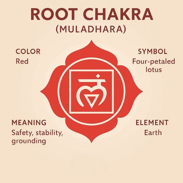 Root Chakra Color and Symbol 