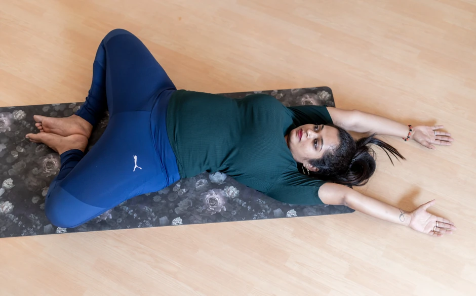 Reclined Butterfly Pose for Stress Relief