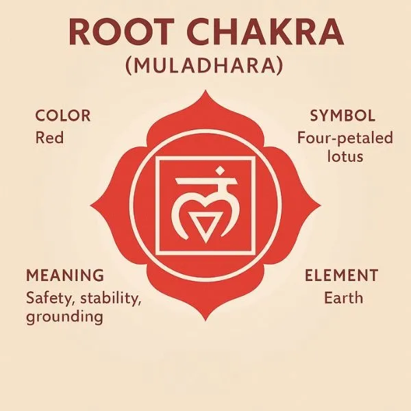 Root Chakra Color and Symbol 