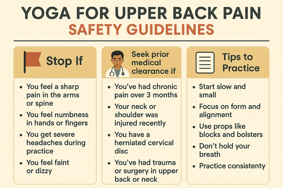 Safety Guidelines Yoga for Upper Back Pain