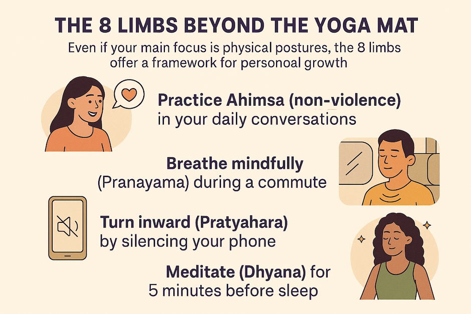 8 limbs in modern yoga practice
