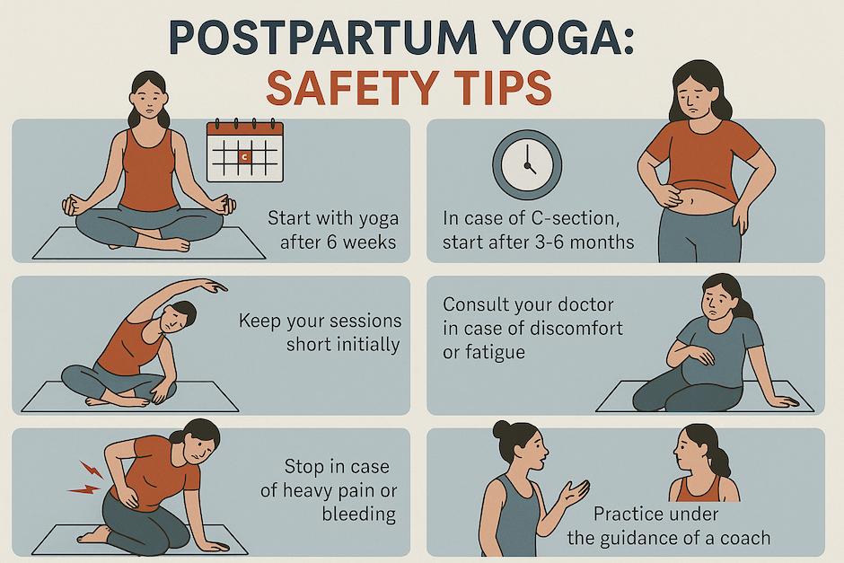 Postpartum Yoga Safety Tips
