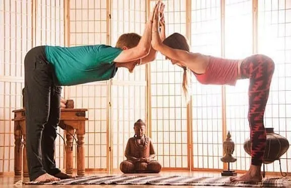 Double temple pose (beginner level)