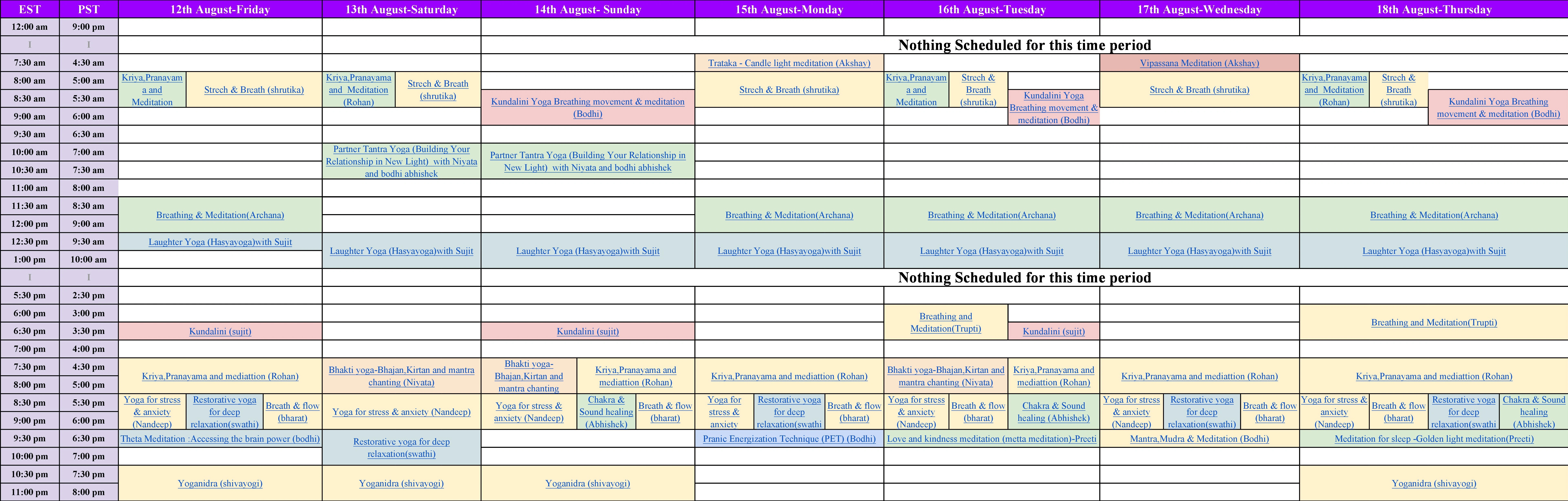 MyYogaTeacher - Seven Days of Relaxation Event