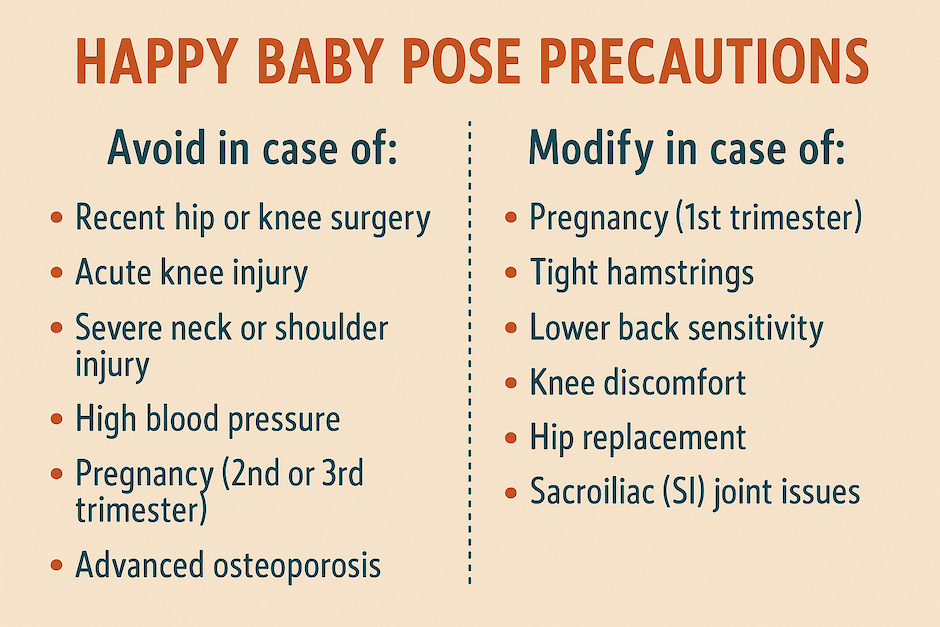 Happy Baby Pose Precautions