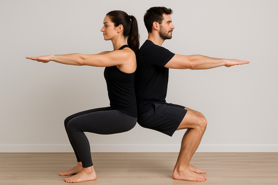 Back-to-Back Chair Pose