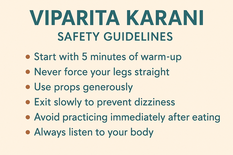 Viparita Karani Safety Tips