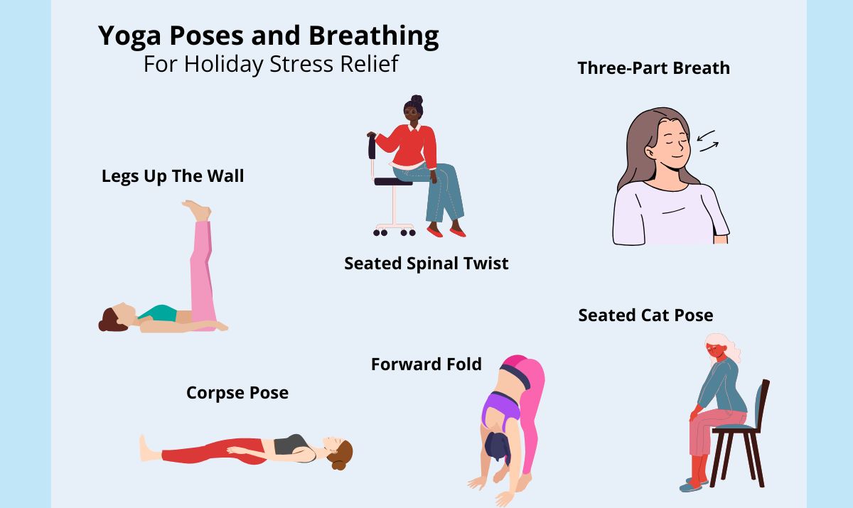 Yoga Poses for Holiday Stress Relief