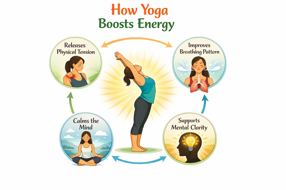 How Yoga Boosts Energy