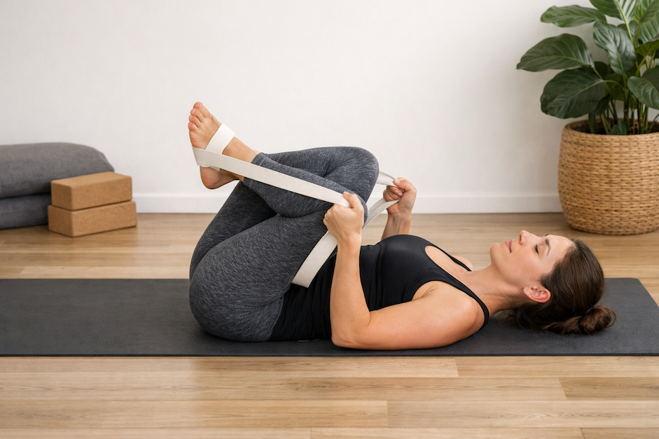 Reclined Figure 4 with Strap