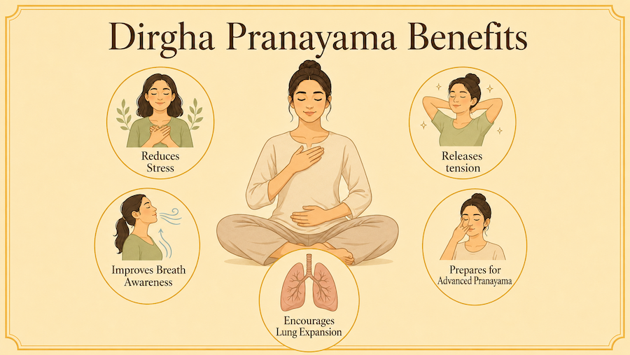 Dirgha Pranayama Benefits
