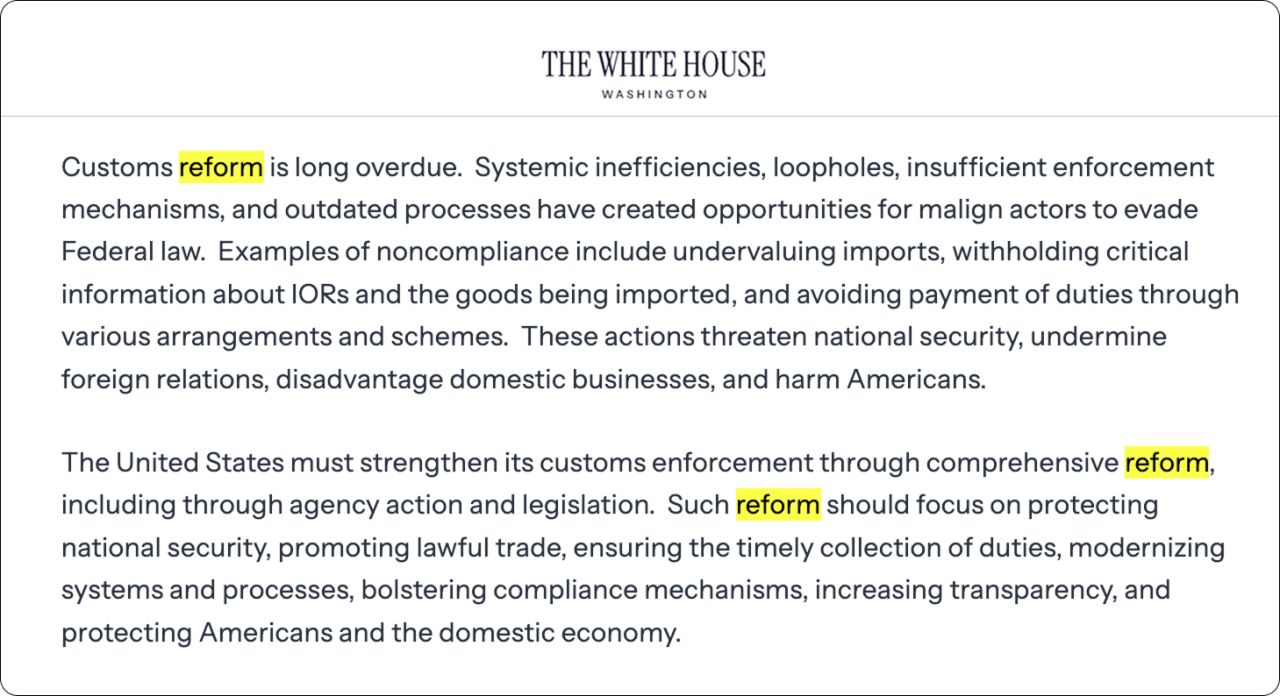The Clock Is Ticking: What the New Customs Enforcement EO Means for Your Business