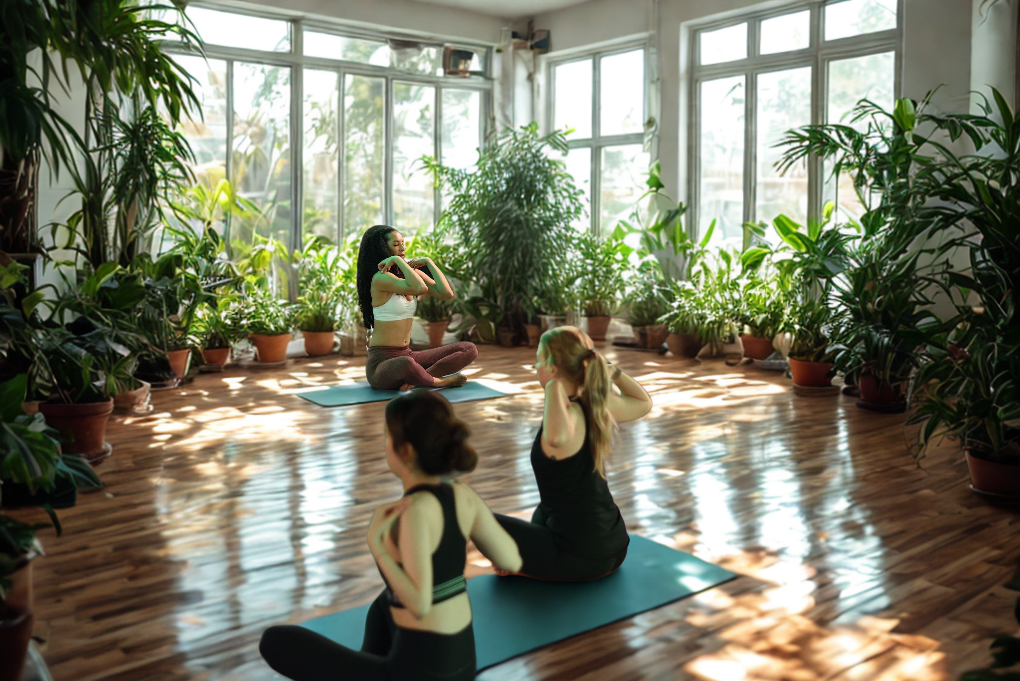 [background image] yoga studio interior