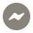 Messenger app icon with a zigzag lightning bolt symbol inside a gray circle.