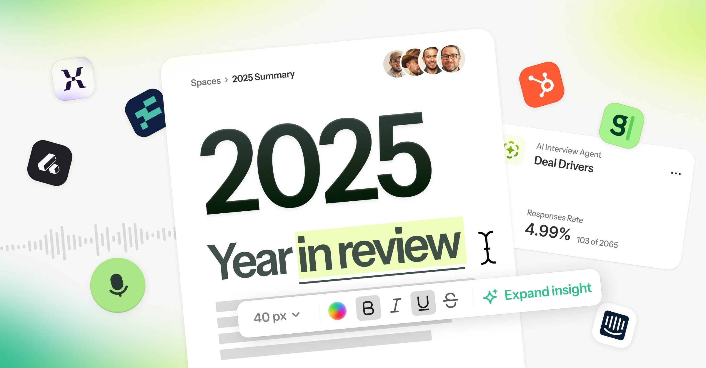 We quit our jobs in January 2025 to build AI interview agents. By September, our customers showed us the real problem: everyone rebuilds customer intelligence from scratch. So we're building the complete OS instead.