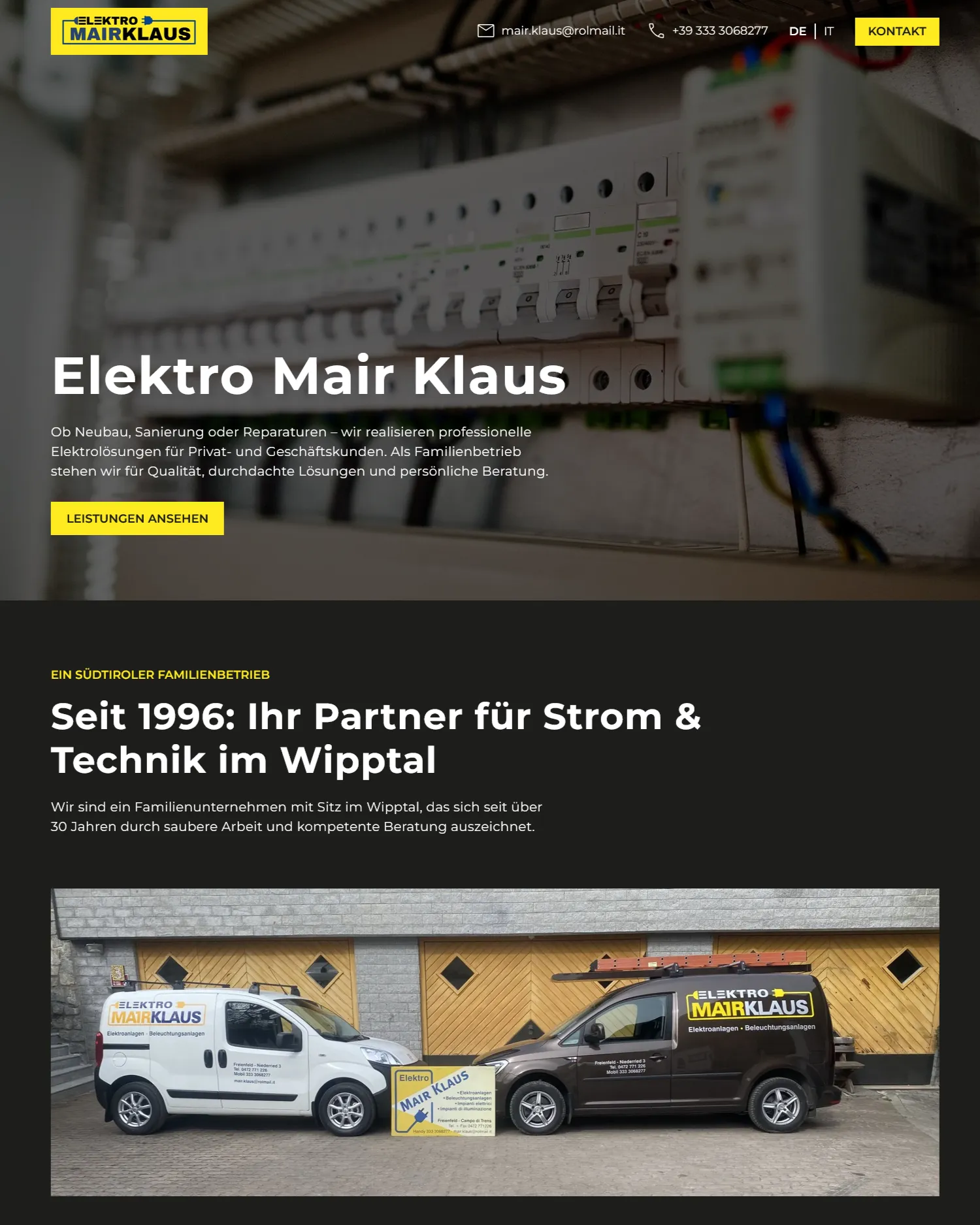 Webseite Elektro Mair Klaus