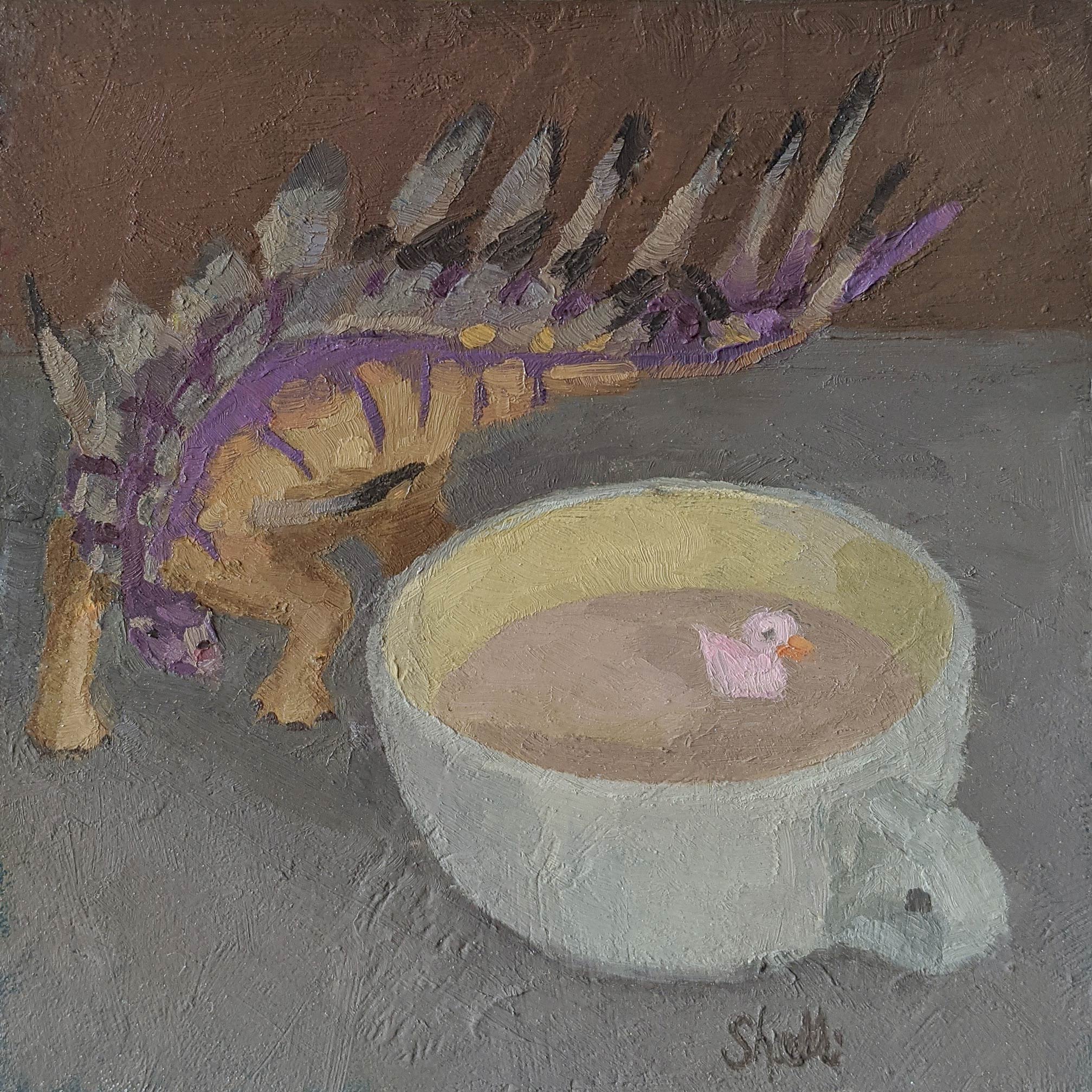 Latte with Dinosaur