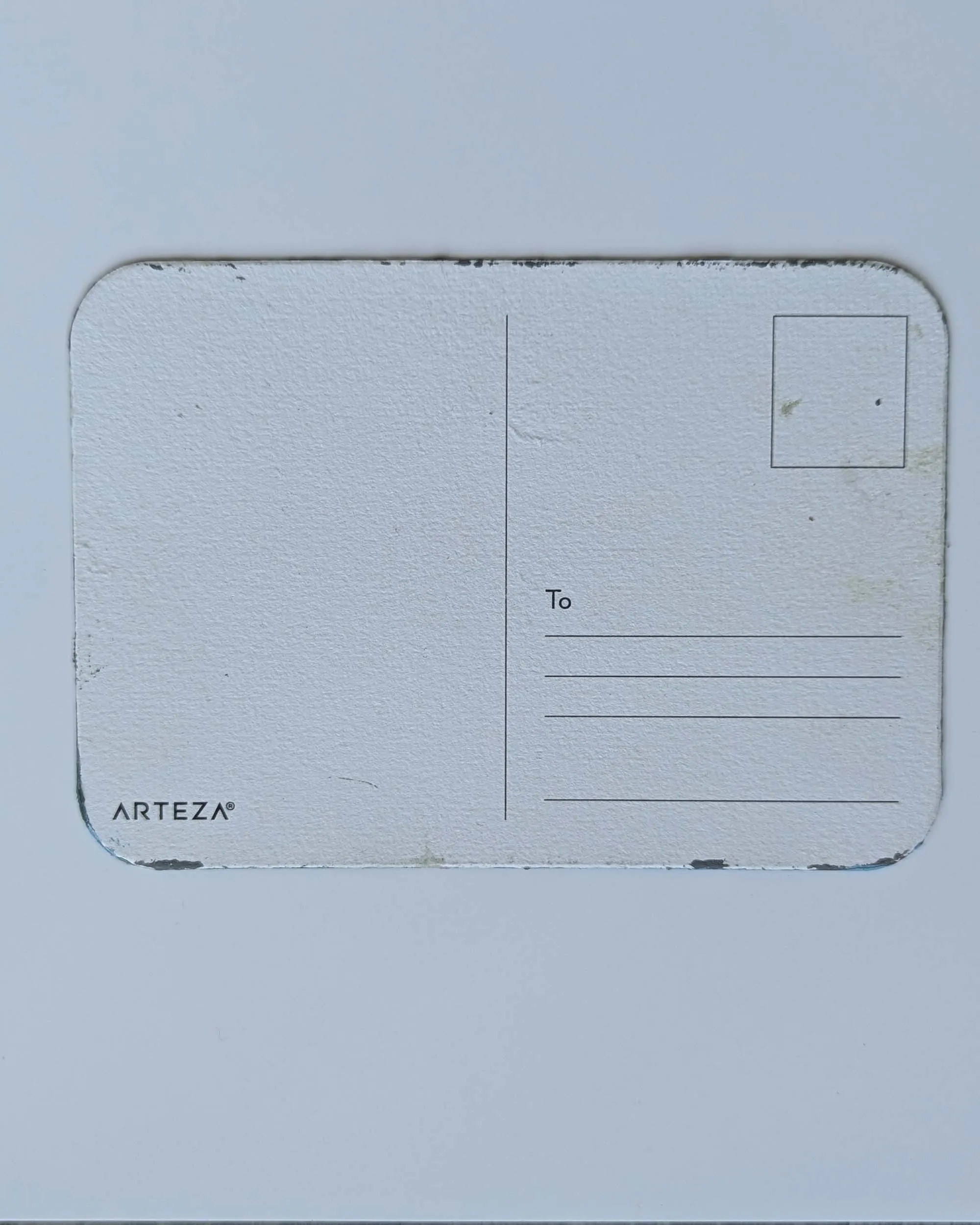 back of postcard