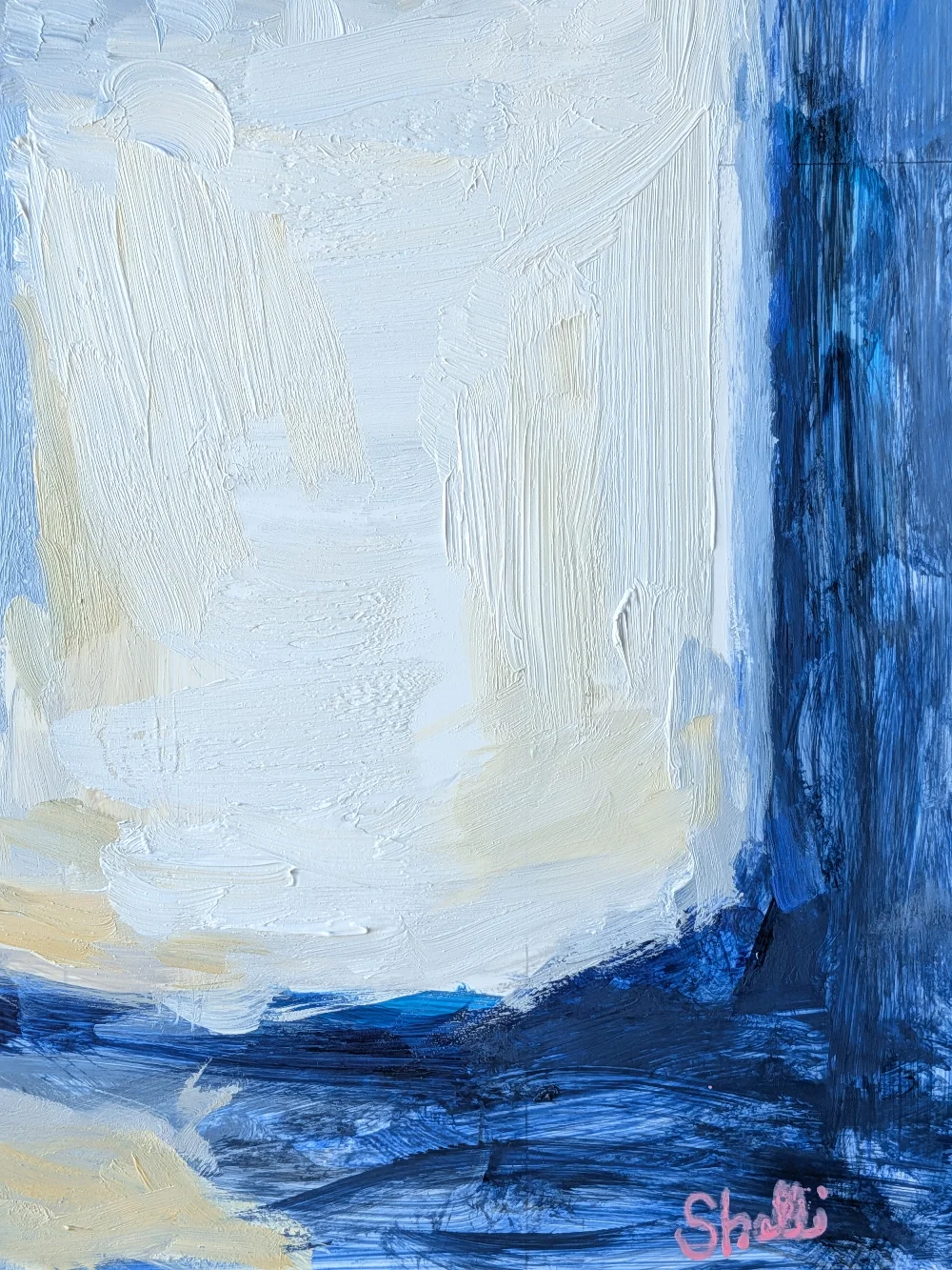 white water bottle with black block lettering saying "more"