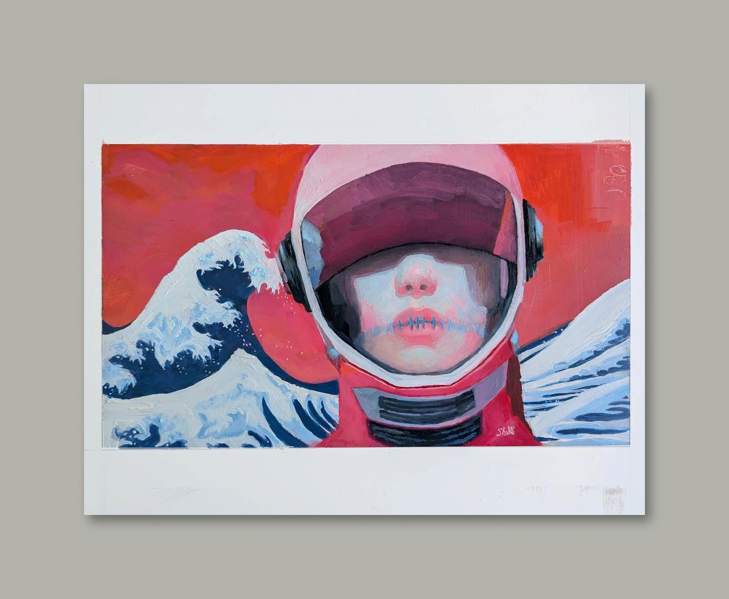 oil and acrylic paintings