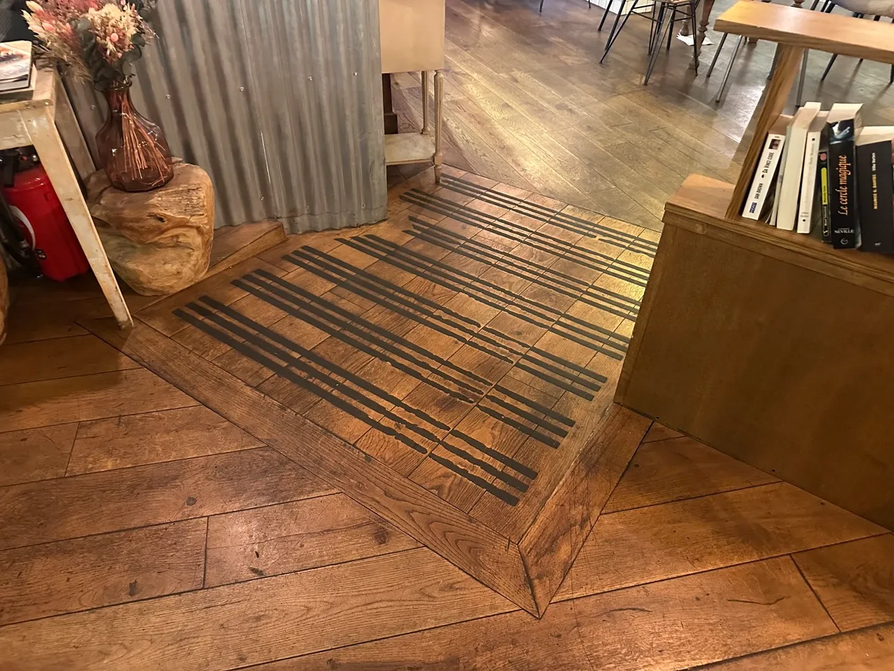 A gentle ramp inside ANCO, seamlessly connecting levels