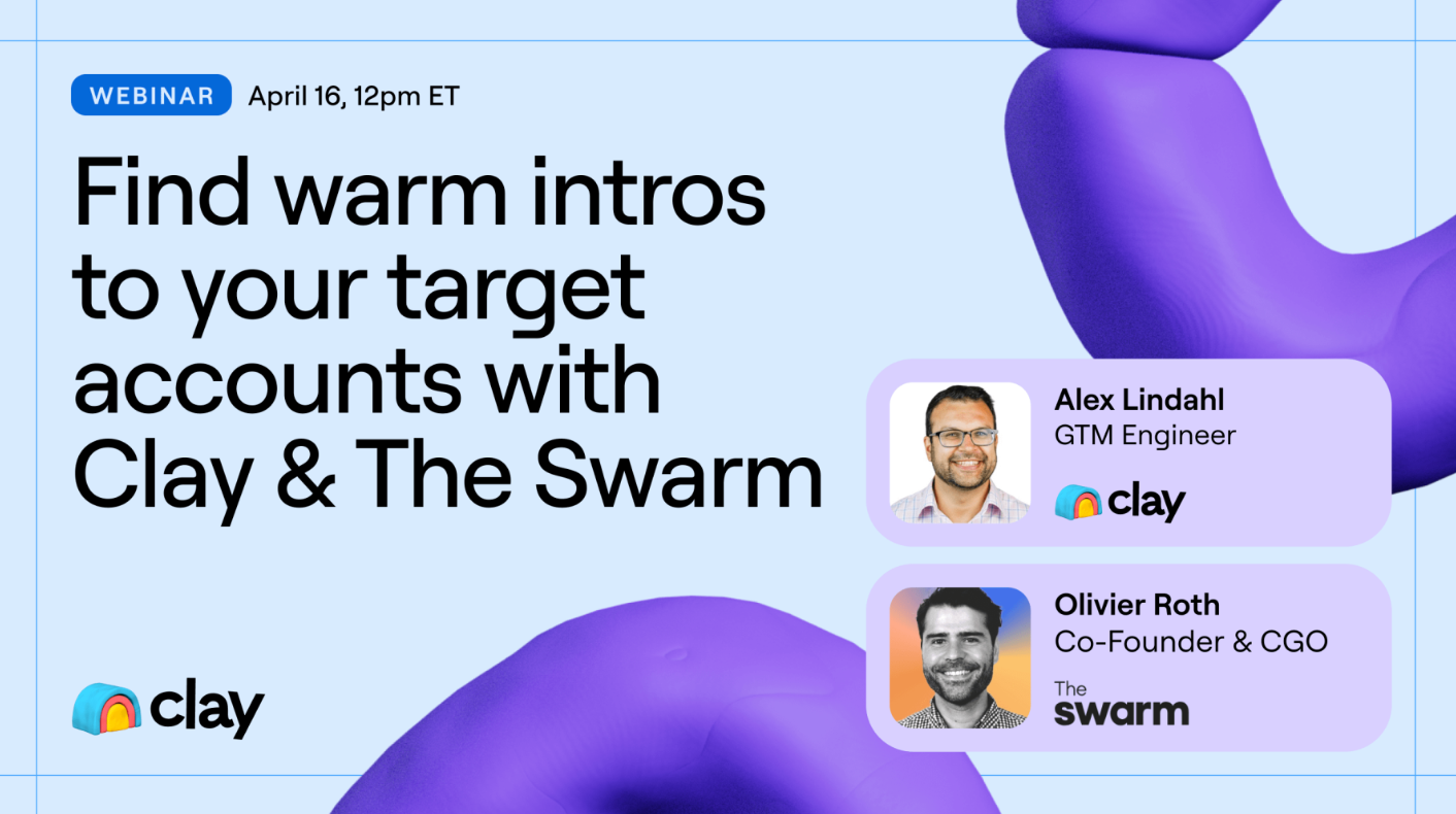 Clay team member webinar page