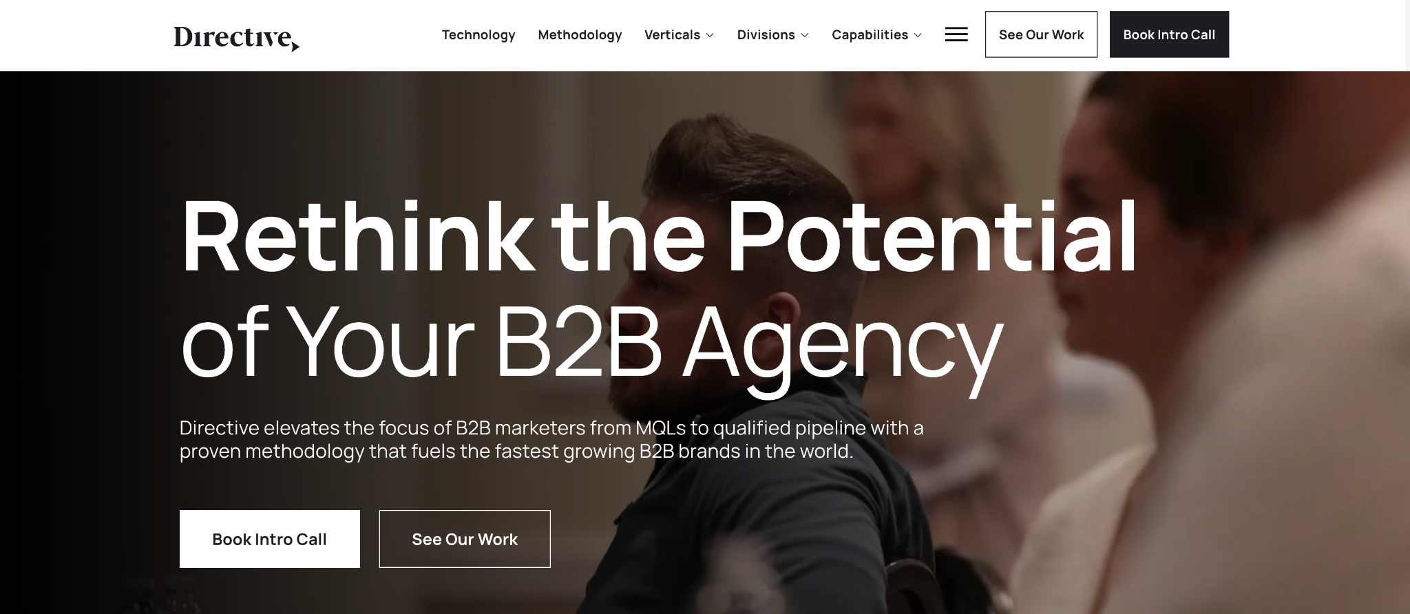 Directive Consulting B2B agency homepage