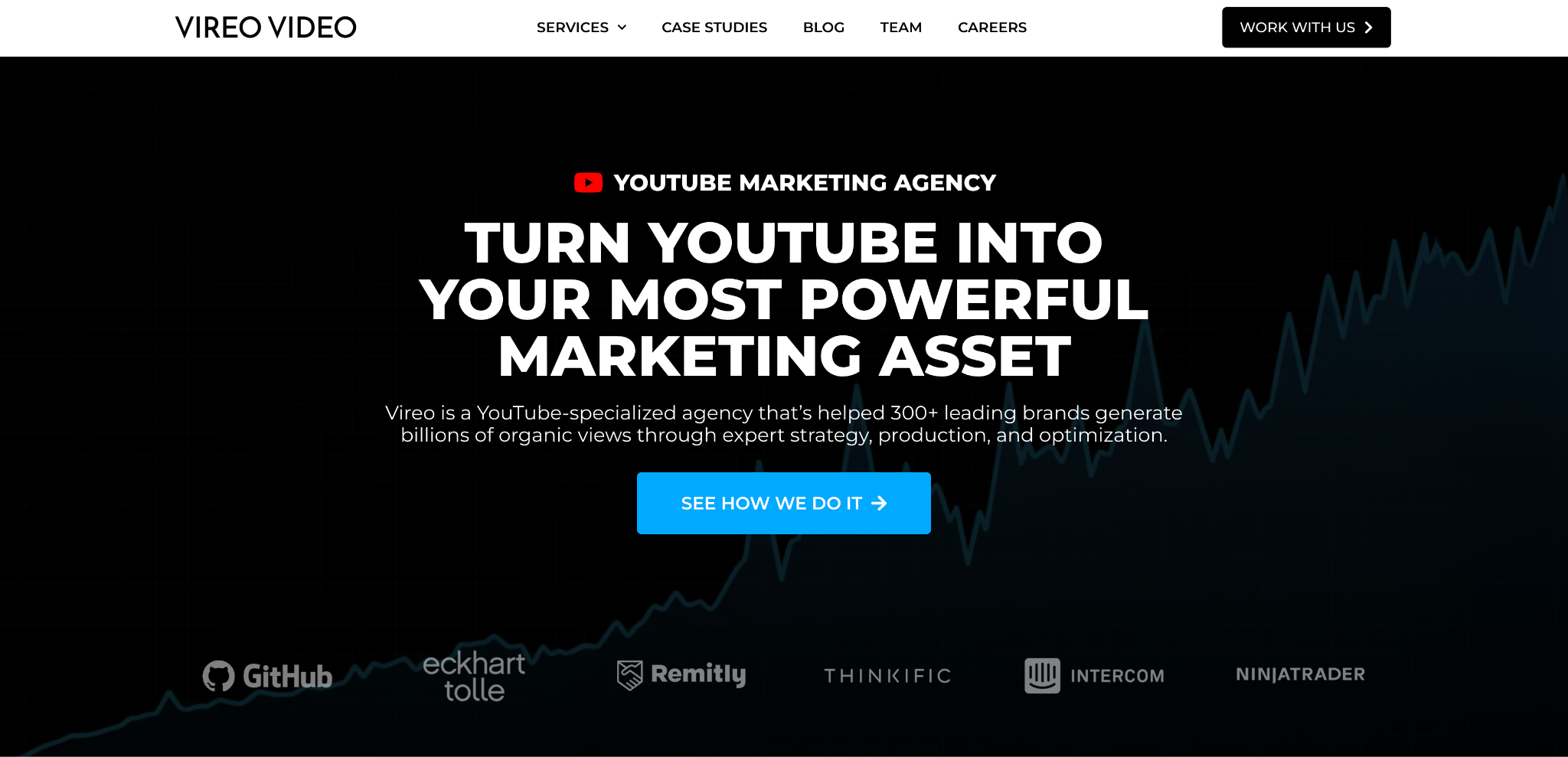 YouTube marketing agency Vireo Video homepage