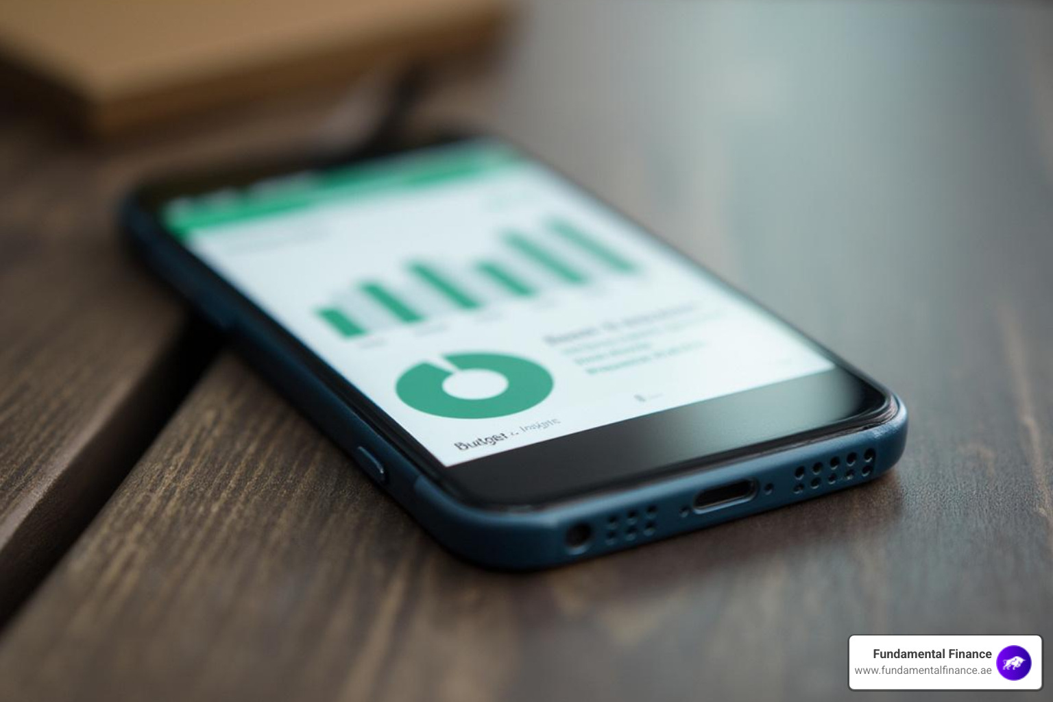 generic mobile banking app interface highlighting a 'Budget' or 'Insights' section - budgeting app uae