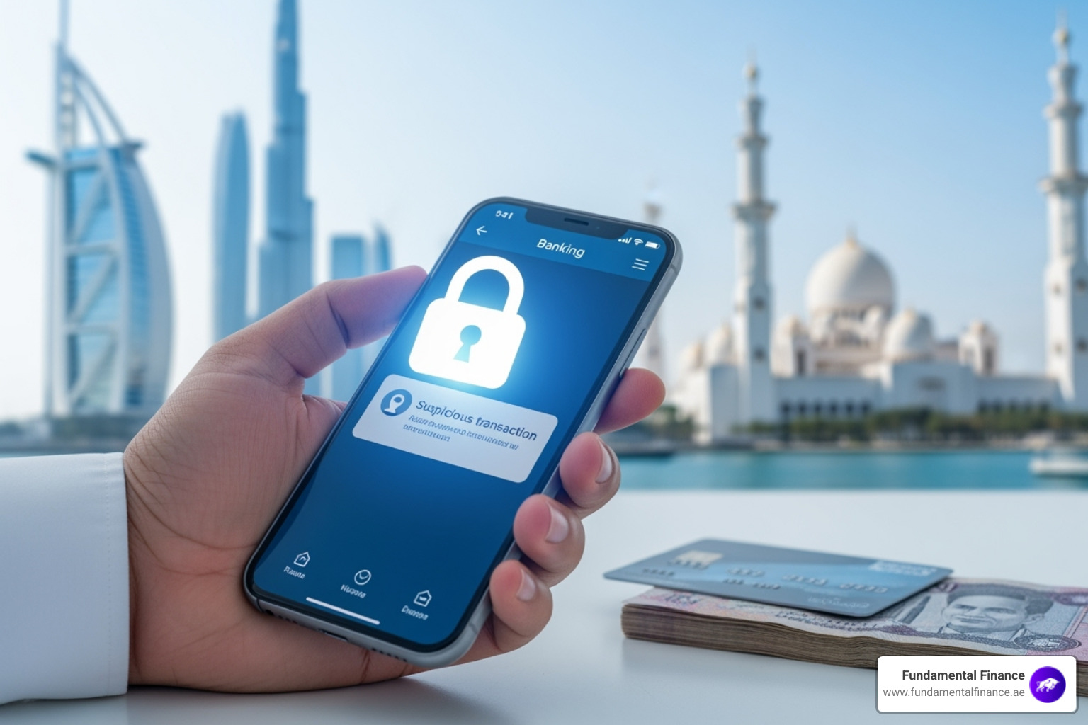 collage of fraudulent messages on WhatsApp, SMS, and email with UAE-specific branding - How to Protect Your Money and Identity from Scams in the UAE