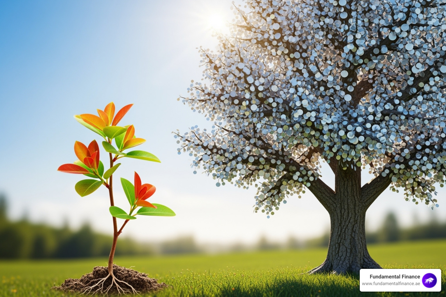 small plant growing into a large tree with coins as leaves - 10 Essential Financial Planning Steps for a Secure Future small plant growing into a large tree with coins as leaves - 10 Essential Financial Planning Steps for a Secure Future